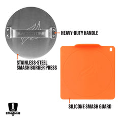 Smash Burger Press with Smash Guard