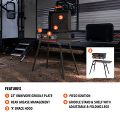Adventure Ready 22” Griddle with Hood and Stand